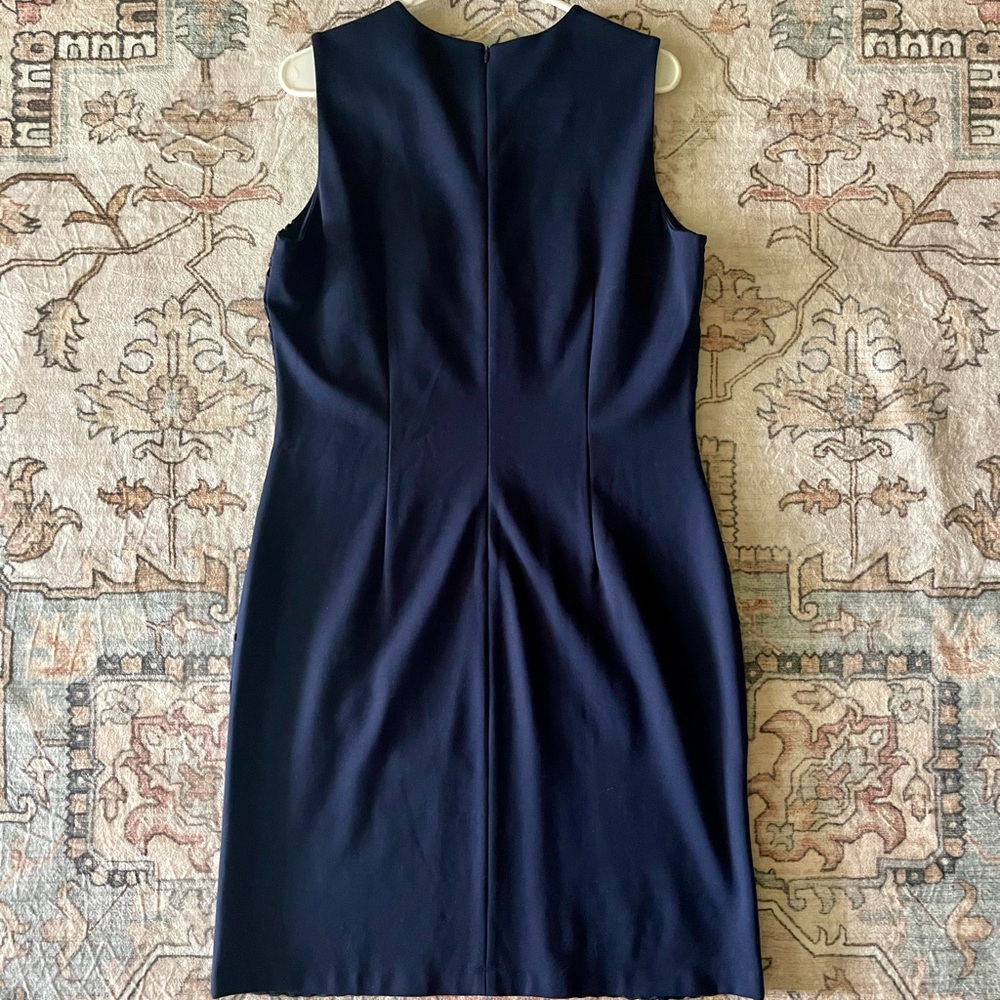 Sleeveless Navy Eyelet Dress - Picture 2 of 3